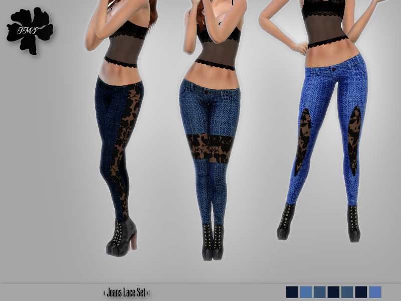 The Sims Resource - IMF Jeans Lace Set