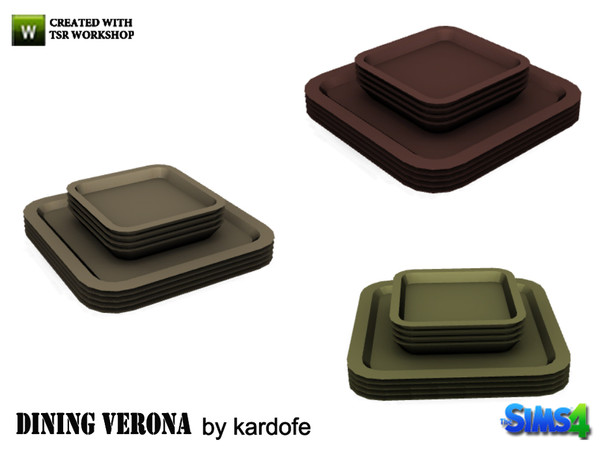 Sims 4 — kardofe_Dining Verona_Dishes by kardofe — Something that can never be lacking in a dining room, dishes, these