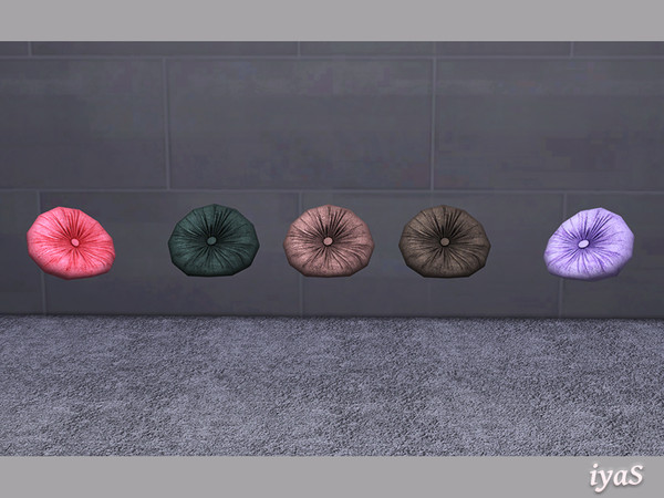 Sims 4 — Paulina Round Sofa Pillow by soloriya — Round pillow for a sofa, loveseat or living chair from this set. Part of