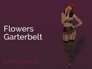 Sims 4 — Flowers Garterbelt by emilypond — Beautiful flowers pattern, you can find it in tights.