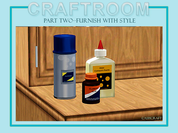 Sims 3 — Craftroom Art Supplies by Cashcraft — It's more clutter for the craftroom. Created by Cashcraft for TSR.