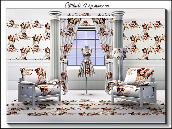 Sims 3 — Attitude 4_marcorse by marcorse — Themed pattern - playful pup with attitude, for a child's room.