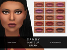 Sims 4 — CANDY Lip Cream by girlofwinter — A new, matte, and creamy lipstick in 15 dazzling shades for your sims!