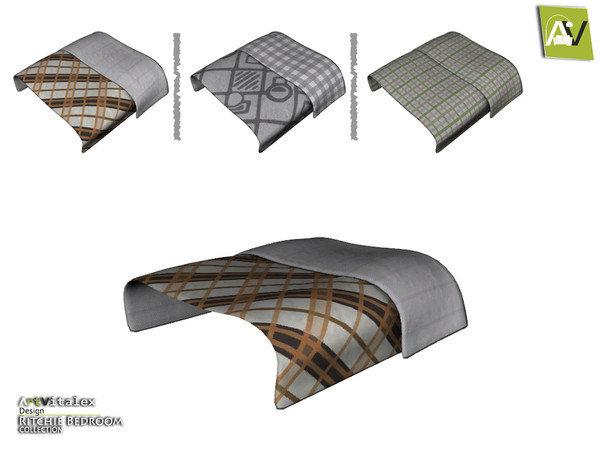 Sims 4 — Ritchie Bed Blanket by ArtVitalex — - Ritchie Bed Blanket - ArtVitalex@TSR, Oct 2016