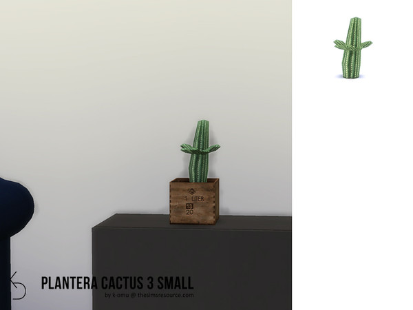 Sims 4 — PLANTERA Cactus 3 Small by k-omu2 — A small little cactus that fits almost anywhere. 
