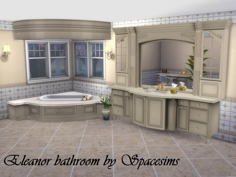 The Sims Resource Eleanor Bathroom - How To Put A Big Tub In Small Bathroom Sims 4 Cc
