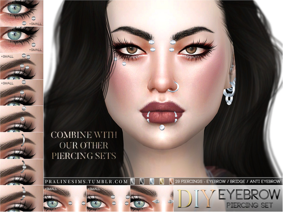 The Sims Resource - DIY Eyebrow Piercing Set