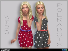 Sims 4 — Kids PolkaDots Dress by SegerSims — A pretty dress for a little pretty girl! Outfit: Everyday, Formal and Party
