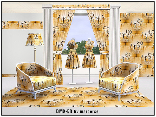 Sims 3 — BMXer_marcorse by marcorse — Themed pattern: BMX bike trick rider and fans