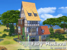 Sims 4 — Fairy Medieval by moony-cat — Four-storey medieval house with kitchen-garden. This house might be interesting