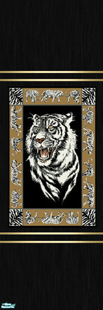 Sims 2 — Elegant Black Animal Print Veneers - Ind by lollipop6969 — Black Tiger Head Veneer