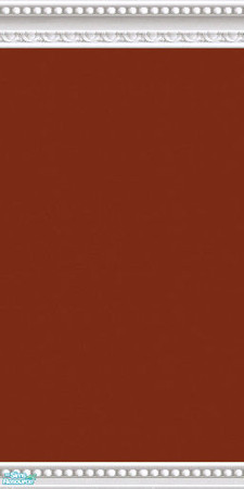 Sims 2 — jsf2WMBGRBurntO by jsf — Deep, red/orange paint in classic white marble beaded moulding. Each makes the other