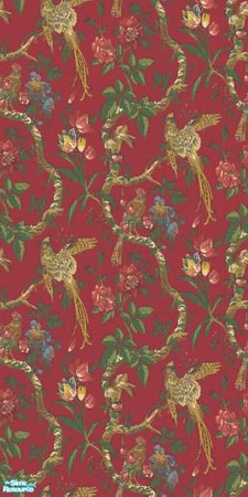 Sims 2 — Red Jungle Vines Set - #1 by tamlfra — If you like bright colors, in tropical patterns, then you may love this