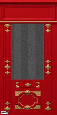 Sims 2 — Red Panel with Smoke Wallpaper by titanicbrittanic — The Maxis red wall panels have been creatively combined