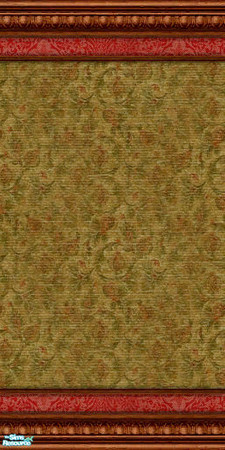 Sims 2 — Birds Bedroom - Wall by Vampire Flame — Golden wall with red trim. Enjoy! *Smile*