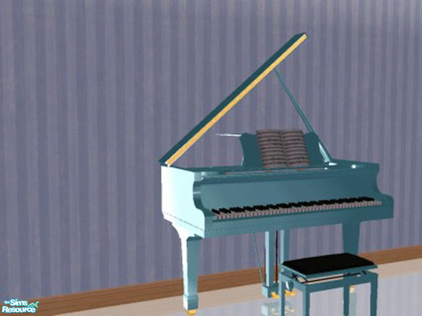 Sims 2 — Iceblue Livingroom - Piano by MysticVelvet — Recolour of Murano's Piano. You will need the mesh from Murano