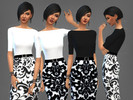 Sims 4 — MOM DRESS by Mattia_Belles_Choses — This dress is available in four colors, but the main colors are white and