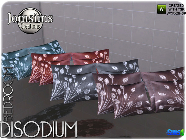 Sims 4 — disodium cushions bed by jomsims — disodium cushions bed