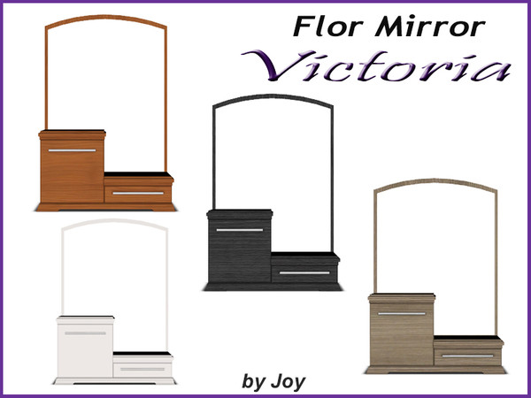 Sims 4 — Floor mirror Victoria by Joy6 — Floor mirror for a bedroom Color options : 4