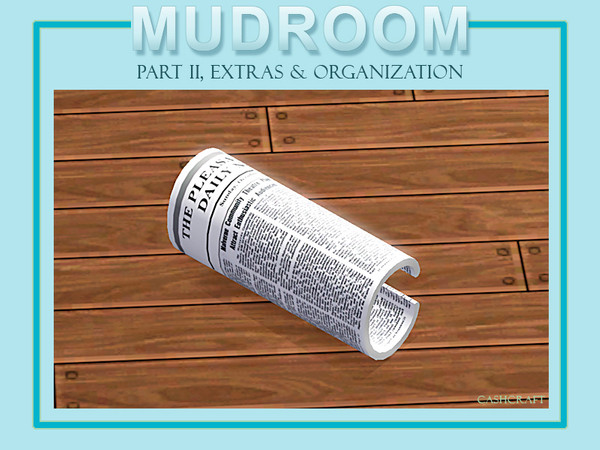 Sims 3 — Mudroom Extras Newspaper by Cashcraft — The Pleasant View Daily News is the paper that tracks all of the