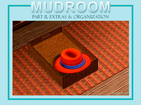 Sims 3 — Mudroom Extras Hat Storage by Cashcraft — A storage basket for hats and other acessories. Created by Cashcraft