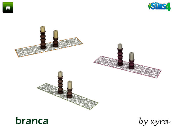 Sims 4 — Mat and candles by xyra332 — crochet mat and candles, new mesh, in 3 different colors. It belongs to the set