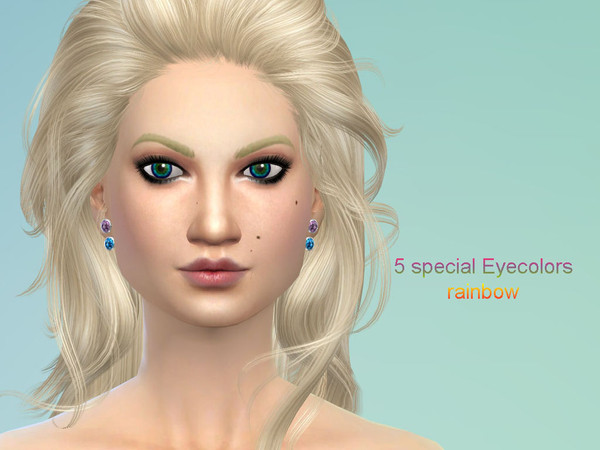 Sims 4 — Realistic Eye Secial Color Iris Rainbow by Sil_Coke2 — Realistic Eye Iris. blue: