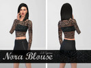Sims 4 — Sparrow's Nora Blouse by Lil_Sparrow — Lacey blouse/crop top for females from teen to elder! Enjoy! 4 colors