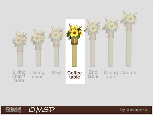 Sims 4 — OMSP coffee table by Severinka_ — One More Slot Packages for coffee table It includes invisible repainting