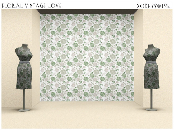 Sims 3 — Dess+Floral Vintage Love+PATTERN. by Xodess — This pattern is from part one of my - VINTAGE COLLECTION - set.