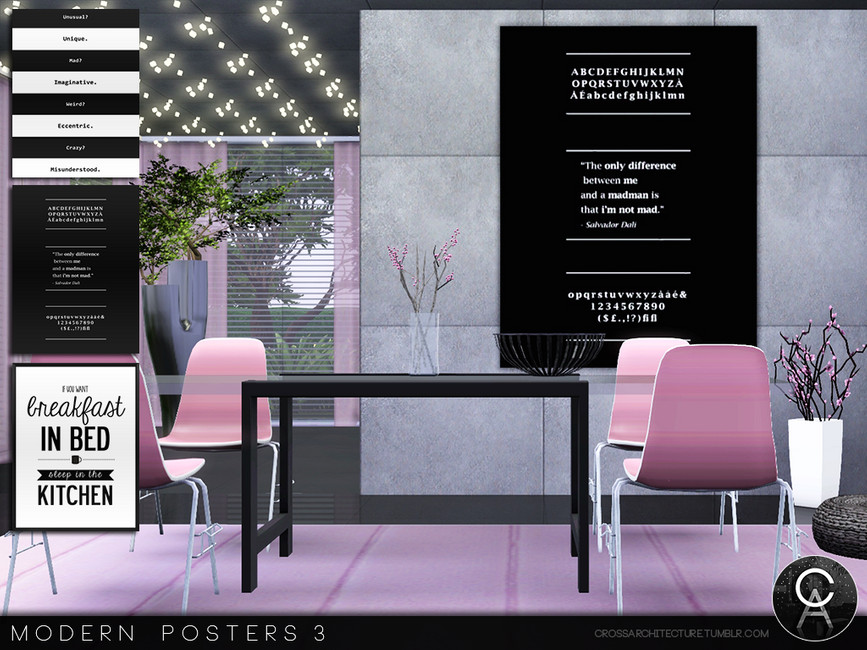 The Sims Resource - Modern Posters 3