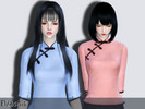 Sims 4 — Elza_yftop_MingGuoFeng by ElzaScarlet — Chinese style clothes 
