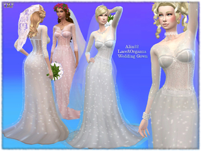 Sims 4 — Sweet Lace & Organza Wedding Gown by alin2 — This is a new mesh dress for your lovely brides to shine on