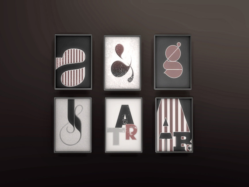 The Sims Resource Black White Bedroom Painting