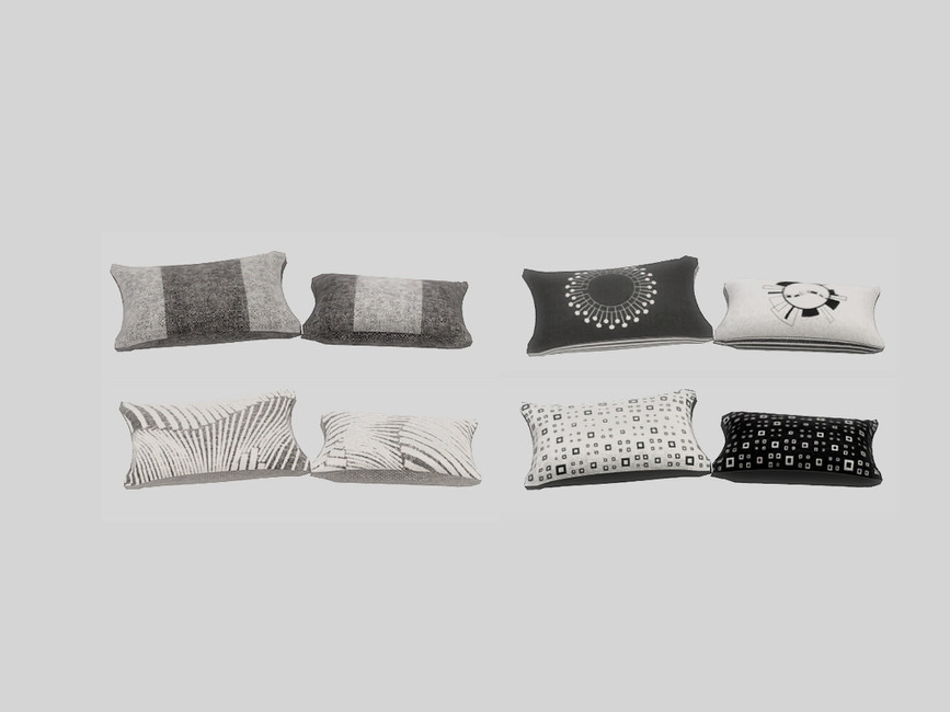 The Sims Resource Black White Bedroom Pillow