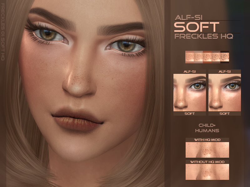 The Sims Resource Soft Face Freckles Hq