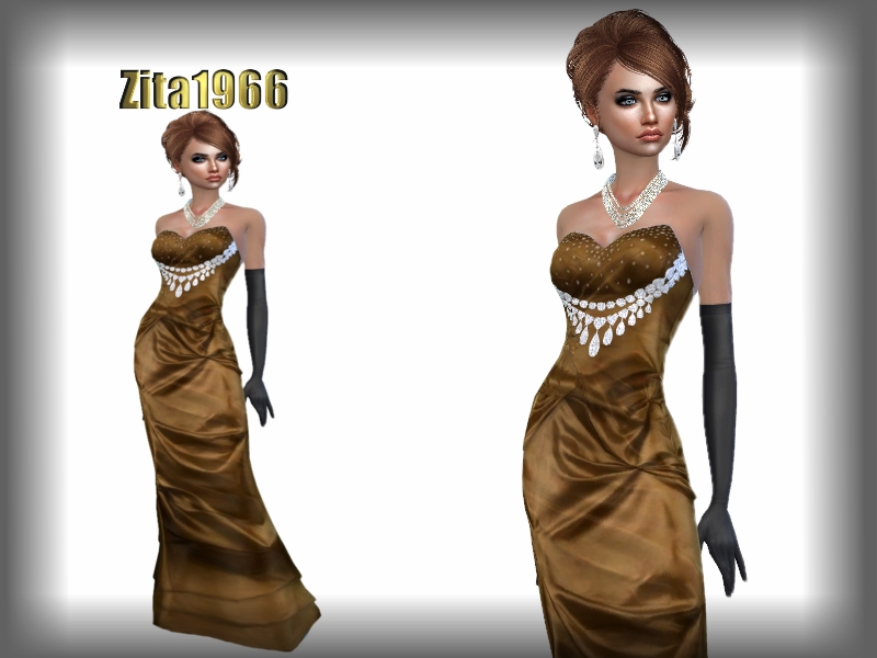 copper ball gown