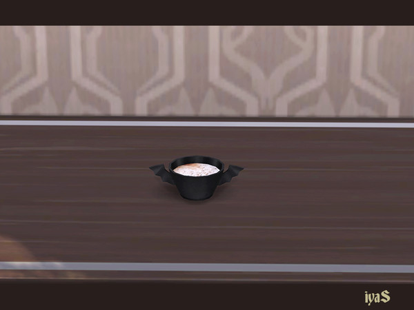 Sims 4 — Wings Cup of Coffee by soloriya — Tiny cup of cofee with two bat wing handles. 1 color variation. Part of Wings