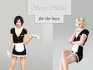 Sims 3 — Sexy Maid Outfit (for males) by _aya_ — Girls aren't the only ones who get to have sexy outfits for Halloween.