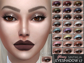 Sims 4 — Sintiklia - Eyeshadow 17 by SintikliaSims — Realistic glossy eyeshadow HQ texture 24 colors