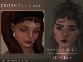 Sims 3 — Mimilky | Babyhair N7_a by Daerilia — Separate design: babyhair N7_a Blush category Custom thumbnail Enabled for