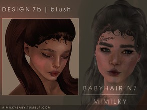 Sims 3 — Mimilky | Babyhair N7_b by Daerilia — Separate design: babyhair N7_b Blush category Custom thumbnail Enabled for