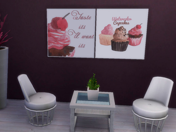 Sims 4 — Cupcake painting by meateating — Sweet beautiful painting.