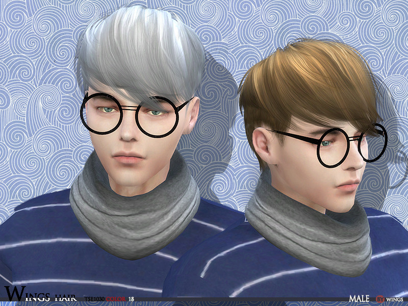 Wingssims' WINGS SIMS4 HAIR TSE1030 M F