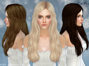 Sims 4 — Northern Star - Conversion Hairstyle by Cazy — Hairstyle for Female, Teen through Elder. All LOD and hats fitted