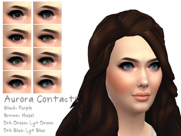 Sims 4 — Aurora Eyes Contacts by Starz — These were eyes I made for TS2 but never published bc they weren't up to my