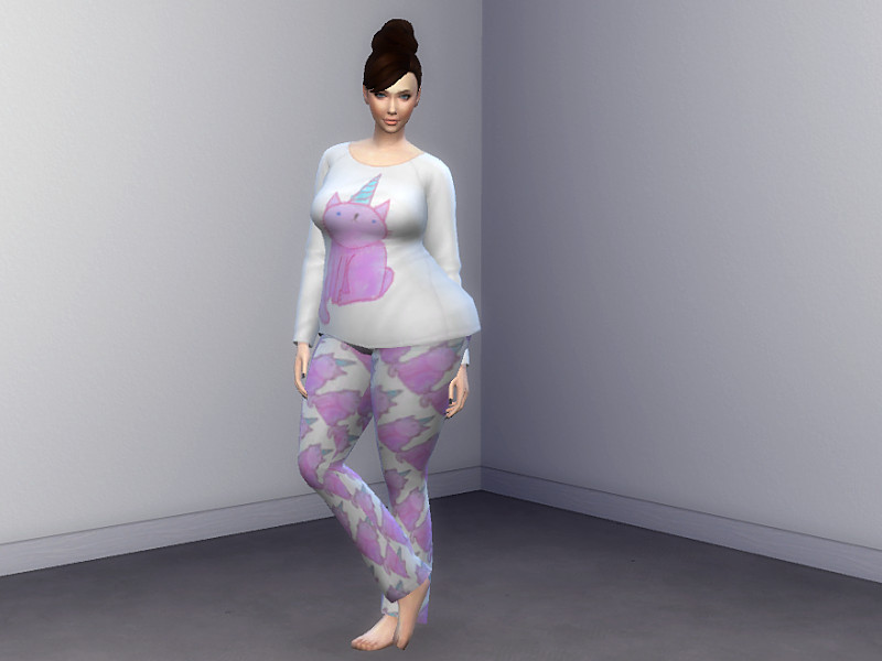 The Sims Resource - Caticorn Pajamas Set