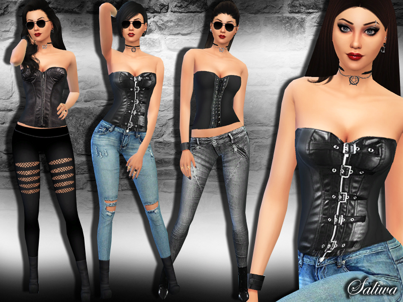 The Sims Resource - Casual Corset Top Pack