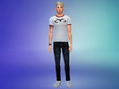Sims 4 —  by Royal__Sims — Double Bluff Outfitters T-Shirt in white and black