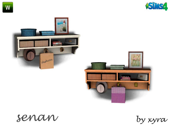 Sims 4 — Senan rack by xyra332 — rack of country style, new mesh, is in 2 different colors. Belongs to set Senan